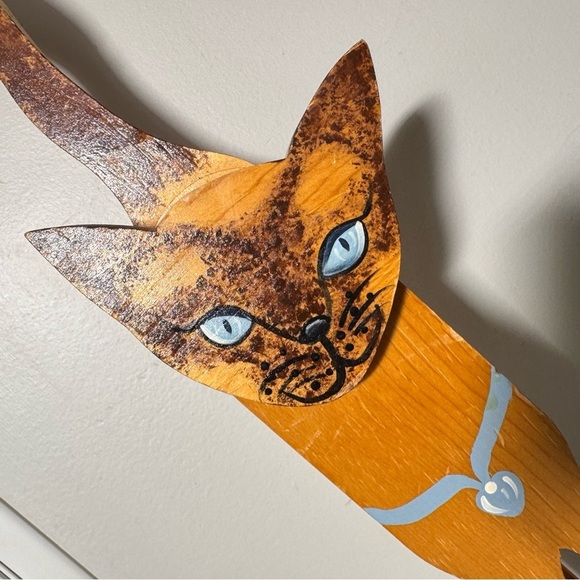 Vintage Wooden Carved Cat - Picture 2 of 15